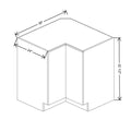 CNC Classic Broadway Almond 36" W Lazy Susan Corner Base Cabinet