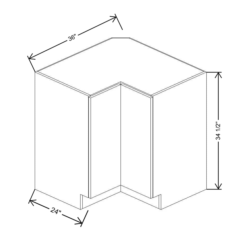 CNC Classic Broadway Cotton 36" W Carousel Corner Base Cabinet