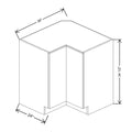 CNC Classic Broadway Chestnut 36" W Carousel Corner Base Cabinet