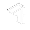 CNC Luxor Smoky Grey 3" W X 7 1/2" H X 10 1/2" D Corbel