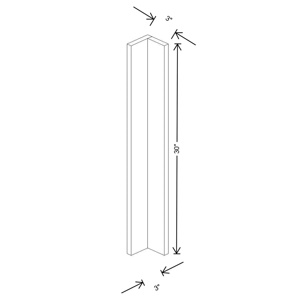 Fabuwood Ovela Tuscany Nocce 3 3" W x 30" H Corner Wall Filler