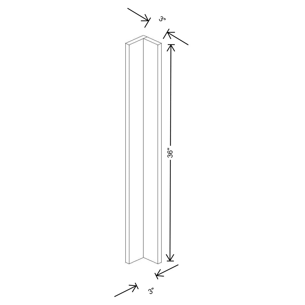 Fabuwood Ovela Catalina Woodline 4 3" W X 36" H Corner Wall Filler