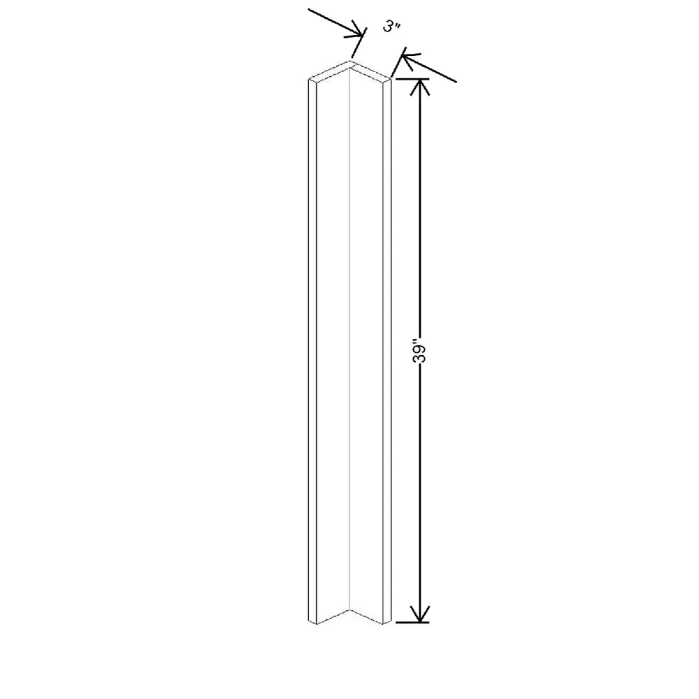 Fabuwood Ovela Catalina Verde Salvia 3" W x 39" H Corner Wall Filler