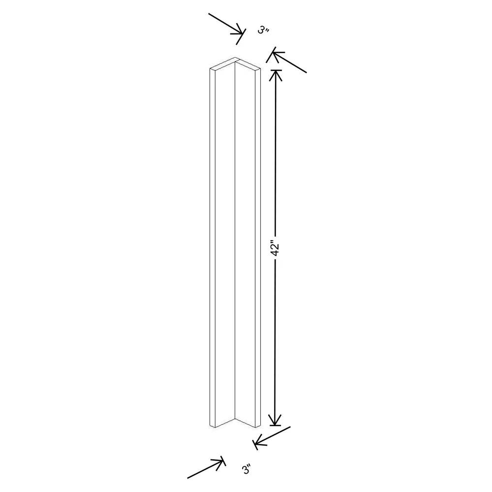 Fabuwood Ovela Catalina Woodline 4 3" W X 42" H Corner Wall Filler