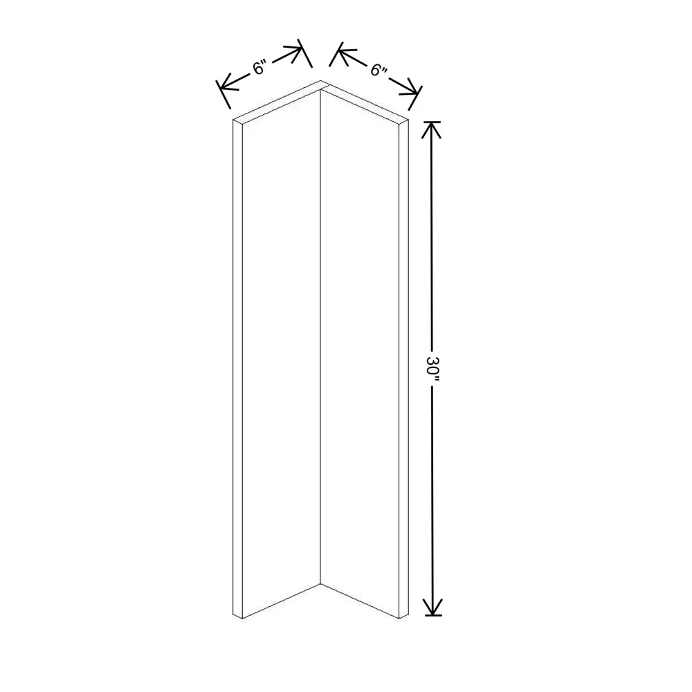 Fabuwood Ovela Catalina Verde Salvia 6" W X 30" H Corner Wall Filler