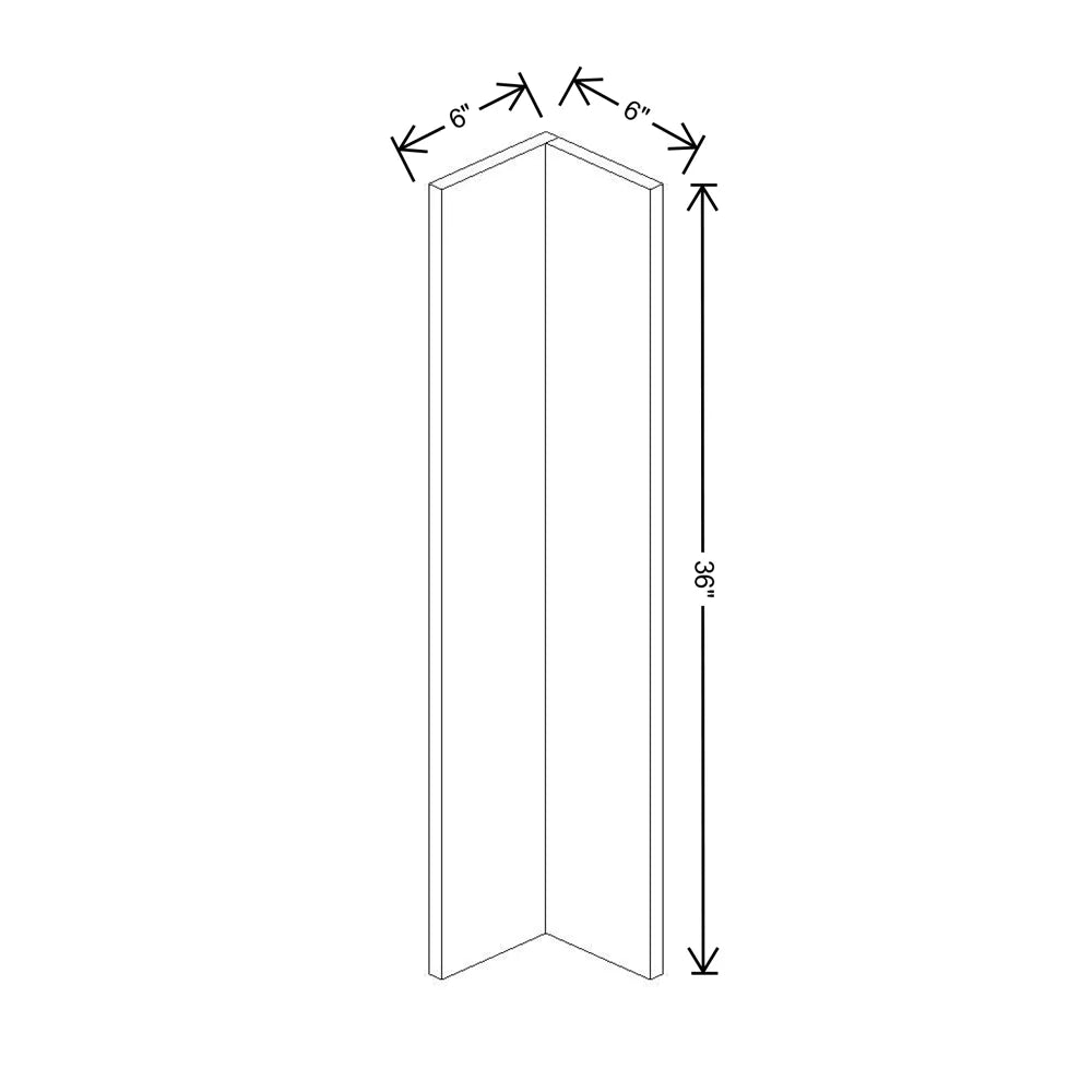 Fabuwood Ovela Catalina Woodline 4 6" W X 36" H Corner Wall Filler