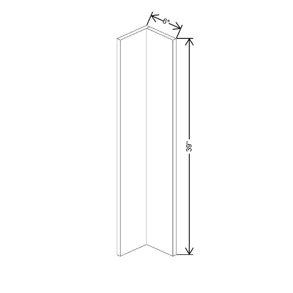 Fabuwood Ovela Catalina Verde Salvia 6" W x 39" H Corner Wall Filler