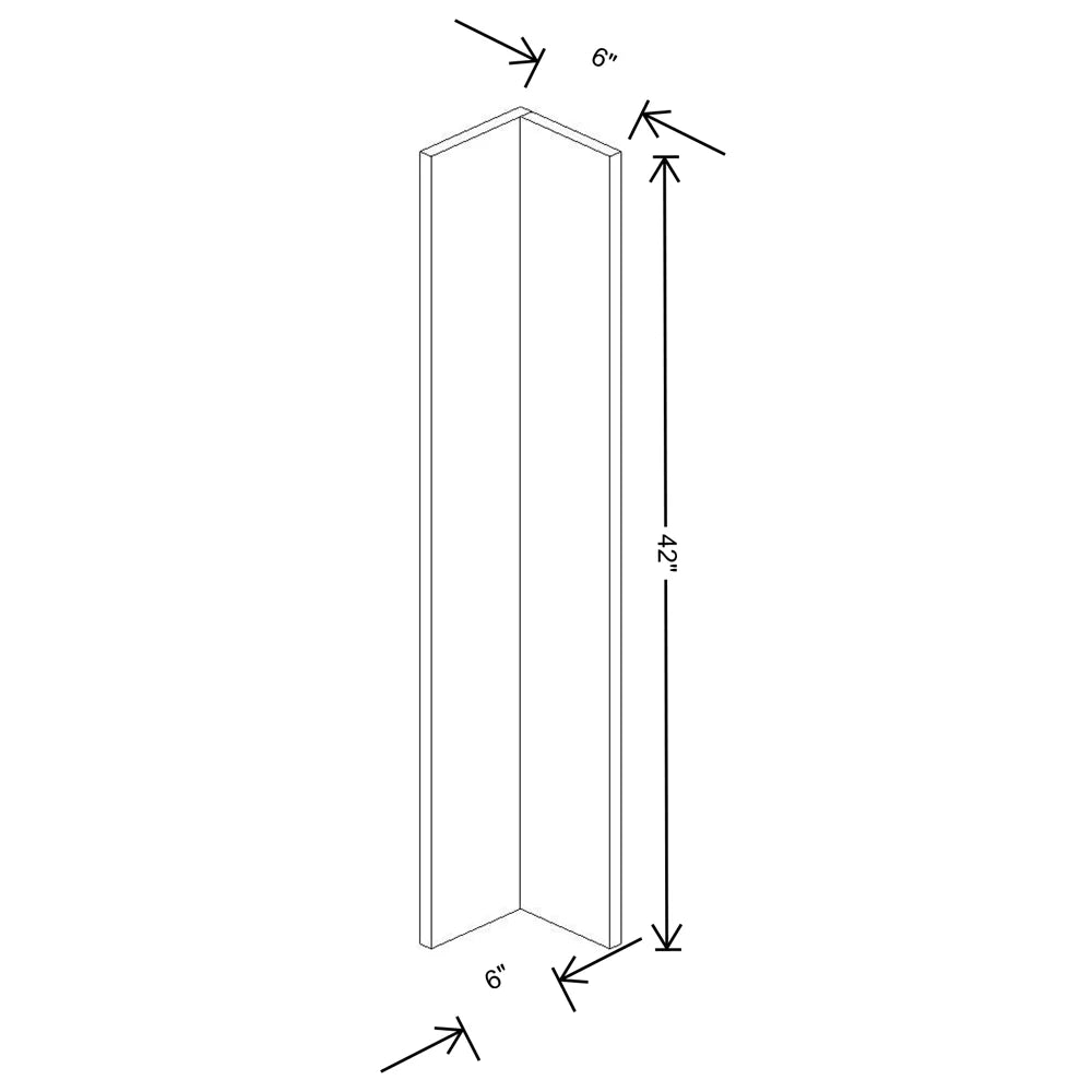Fabuwood Ovela Catalina Woodline 4 6" W X 42" H Corner Wall Filler
