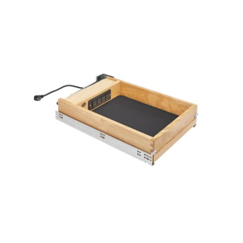 Fabuwood Allure Galaxy Cloud White 18" W Charging Drawer W/Blum Sides