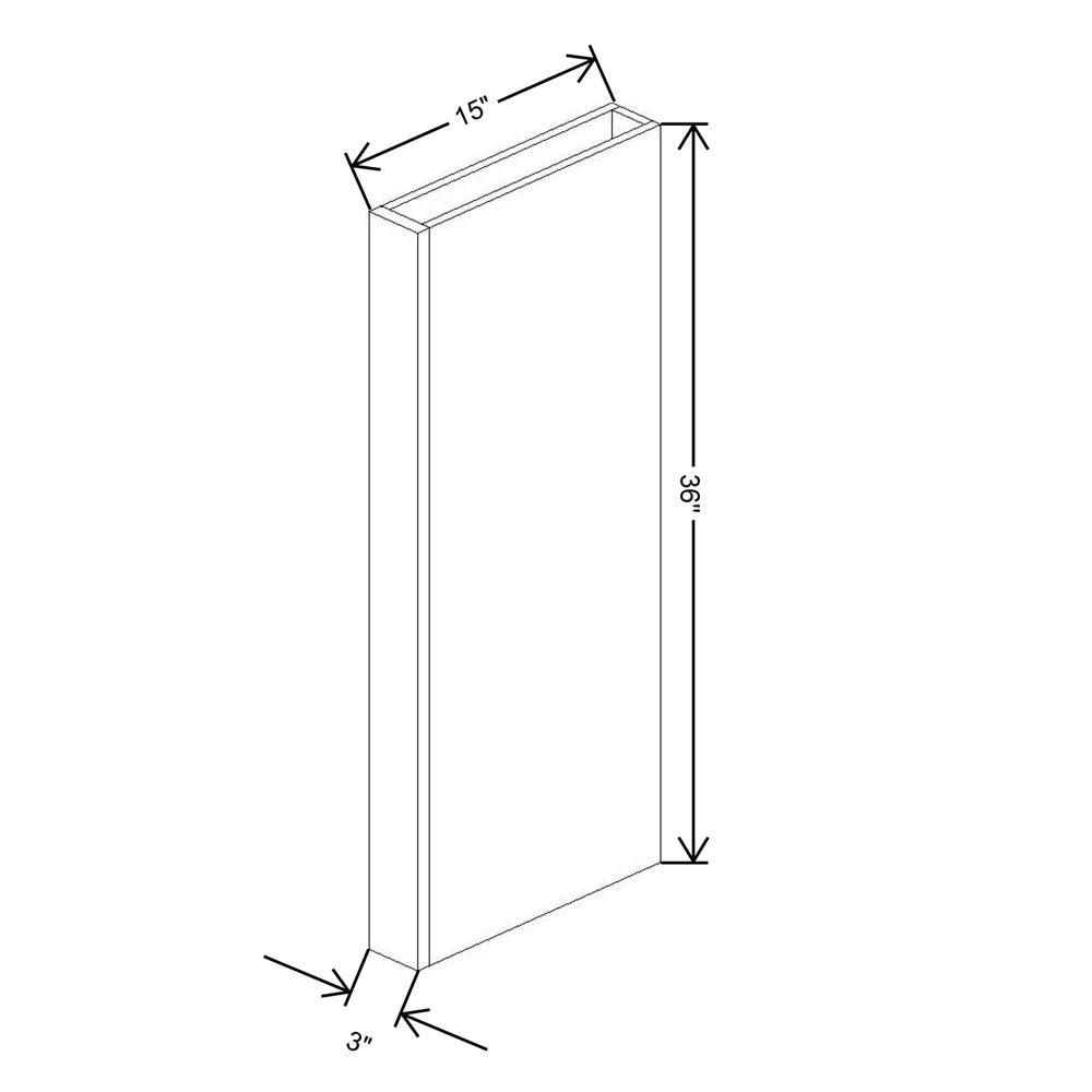 Fabuwood Allure Galaxy Dove 3" W X 36" H X 12" D Wall Column