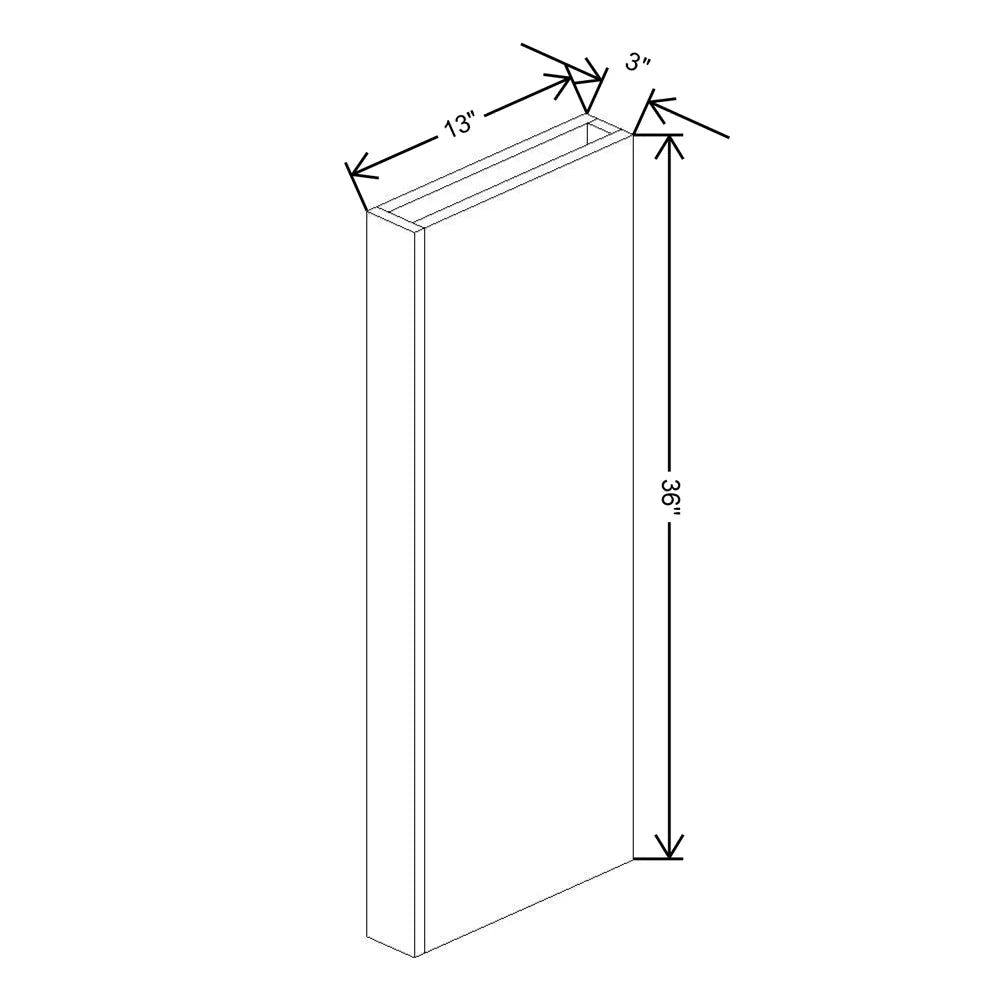Fabuwood Ovela Catalina Rosales 2 3" W X 36" H X 13 7/8" D Wall Column