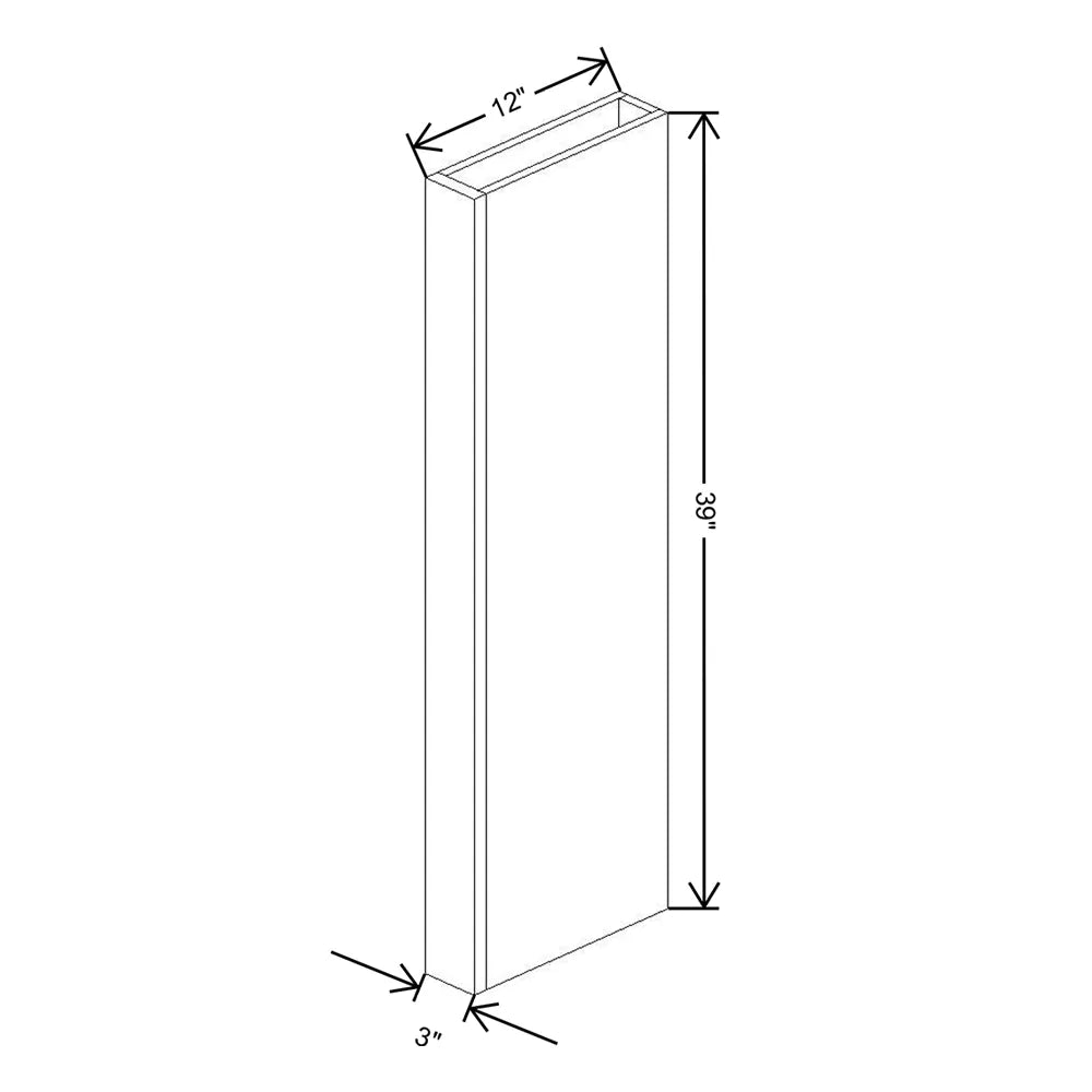 Fabuwood Allure Galaxy Claystone 3" W X 39" H X 12" D Column