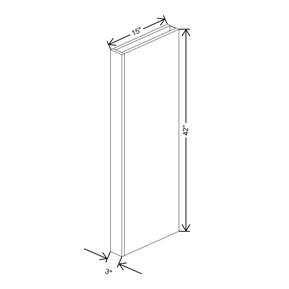 CNC Classic Broadway Silk 3" W X 42" H X 15” D Column