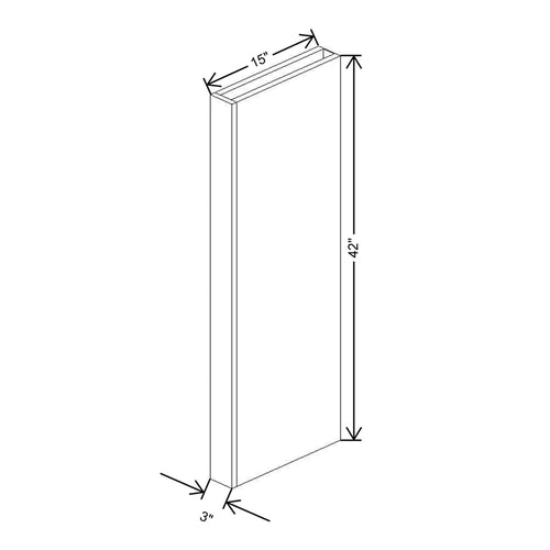 CNC Classic Broadway Coastal 3" W X 42" H X 15” D Column