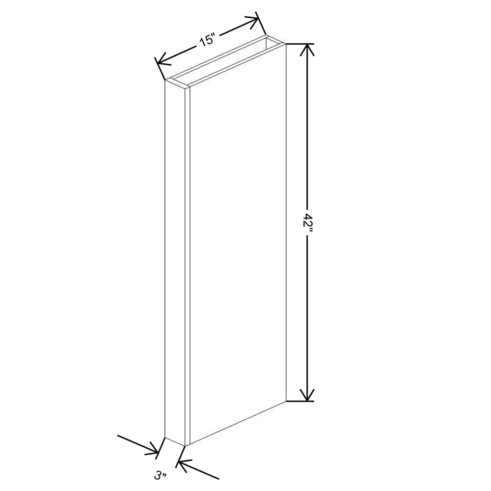 Fabuwood Allure Luna Kona 3" W X 42" H X 12" D Wall Column