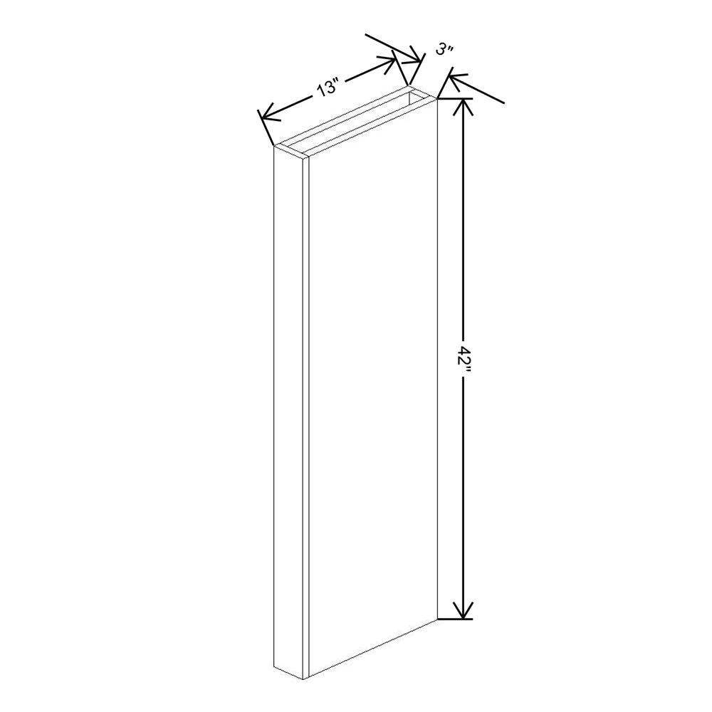 Fabuwood Ovela Tuscany Nocce 3 3" W x 42" H x 13 7/8" D Wall Column