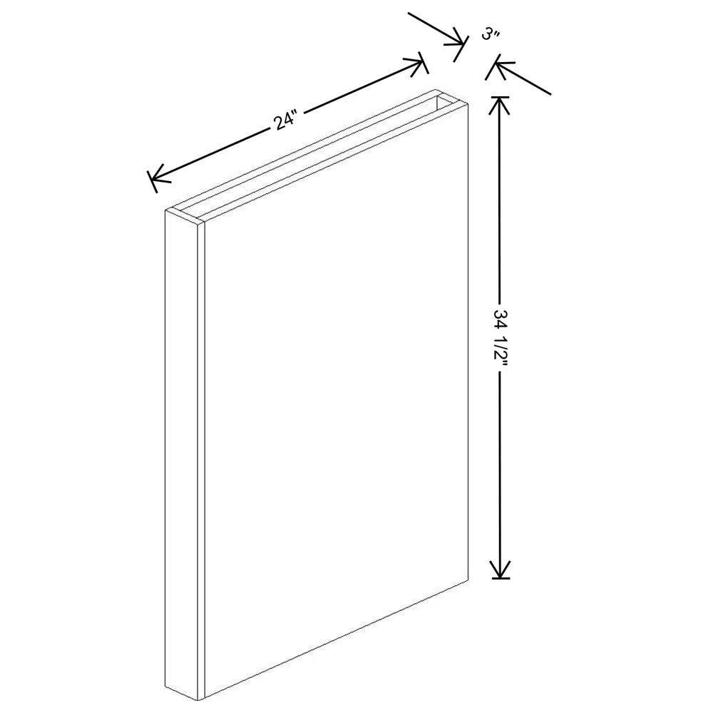Fabuwood Illume Catalina Rosales 2 3" W X 34 1/2" H X 24" D Base Column