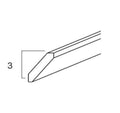 CM8-S - Assembled Cream White Shaker - Molding & Trim - ANGLED CROWN MOLDING 3 1/4" X 96" - 3 1/4" x 3/4" x 96"