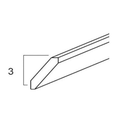 CM8-S - Assembled Sage Green Shaker - Molding & Trim - ANGLED CROWN MOLDING 3 1/4" X 96" - 3 1/4" x 3/4" x 96"