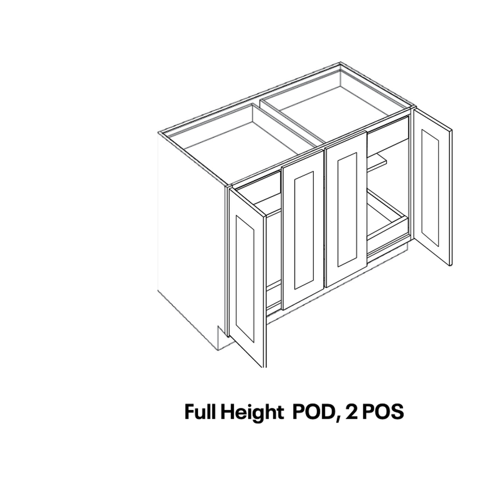 CNC Cabinetry B48-POS2-POD line drawing