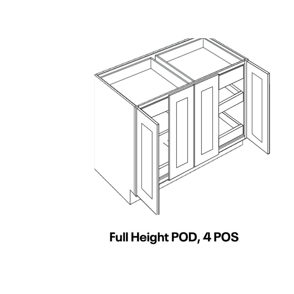 CNC Cabinetry B48-POS4-POD line drawing
