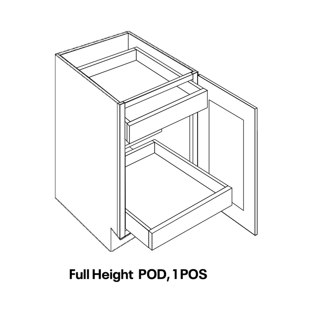 CNC Cabinetry BFH1-POS1-POD line drawing