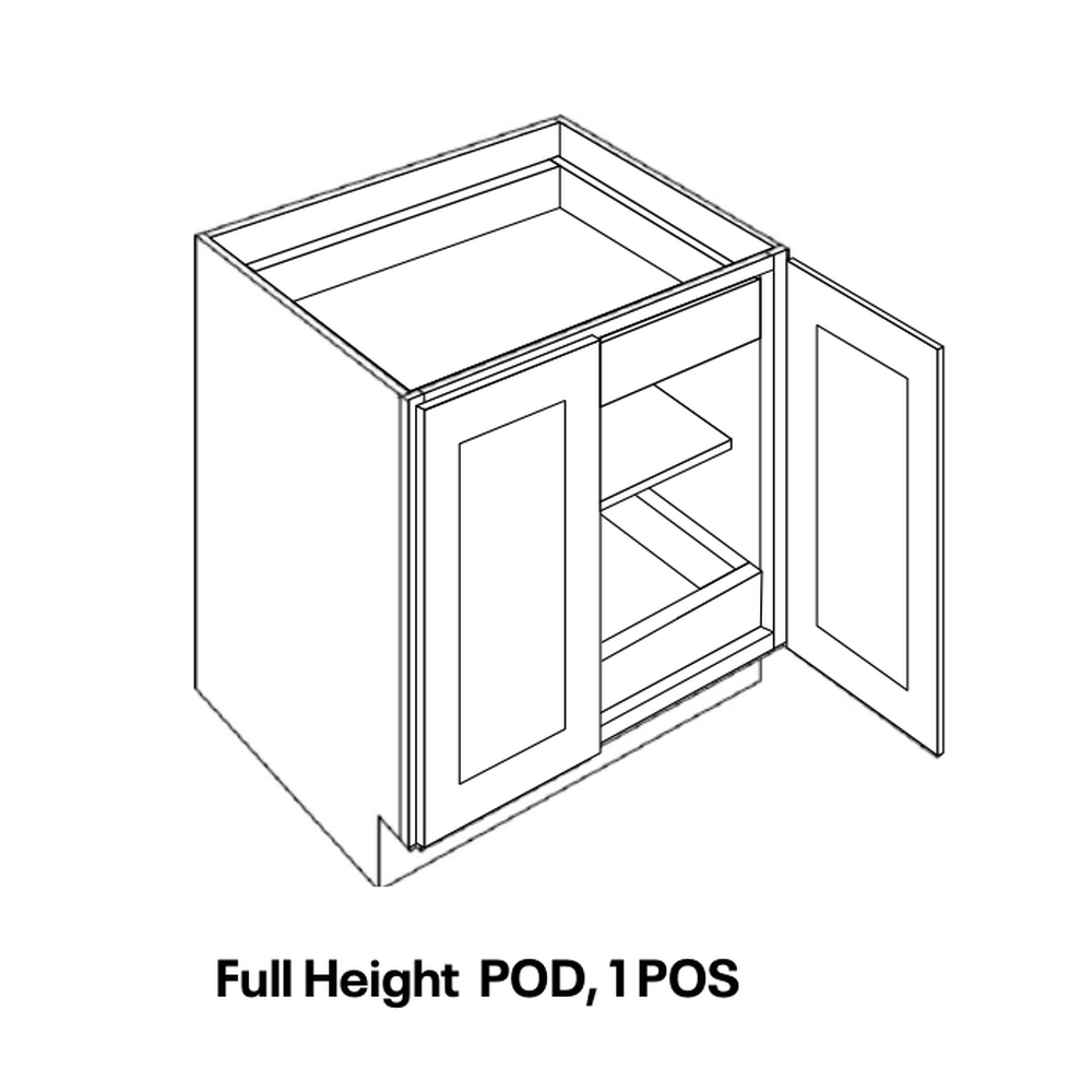 CNC Cabinetry BFH2-POS1-POD line drawing