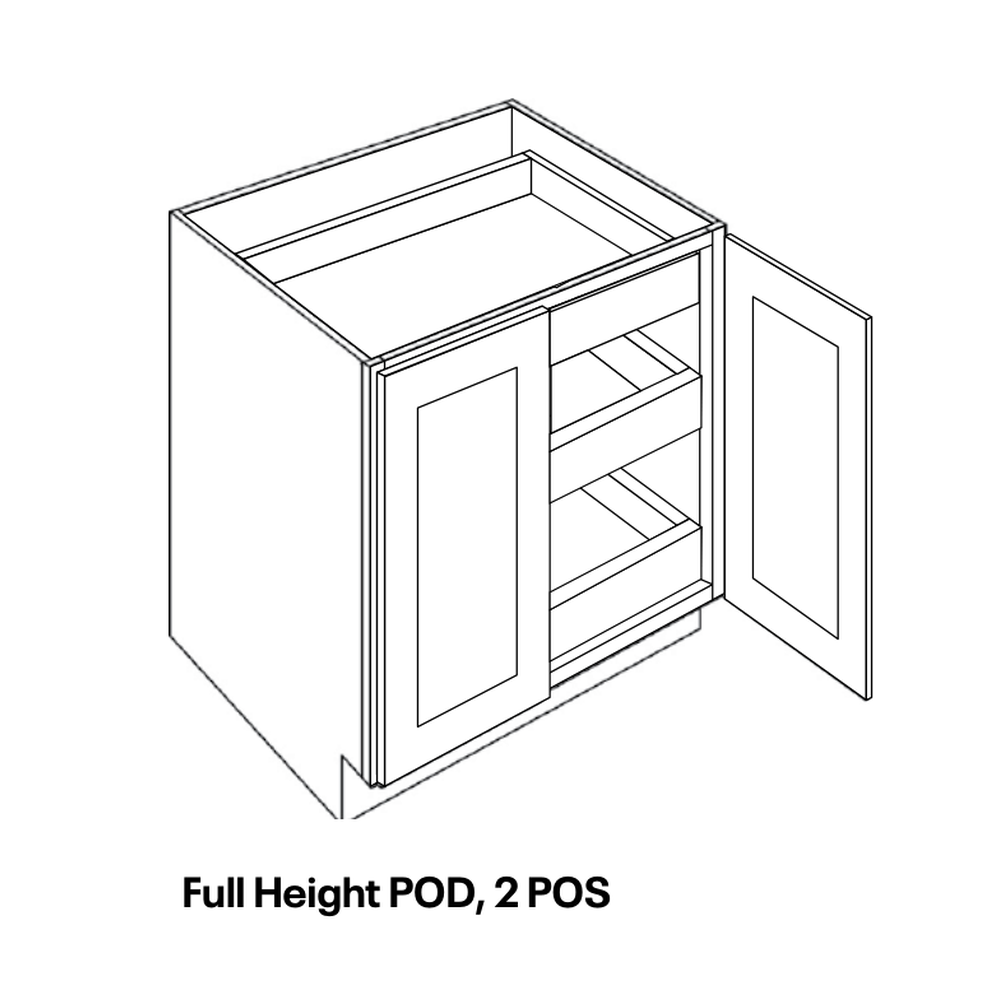 CNC Cabinetry BFH2-POS2-POD line drawing