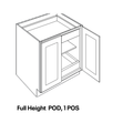 CNC Cabinetry BFH3-POS1-POD line drawing