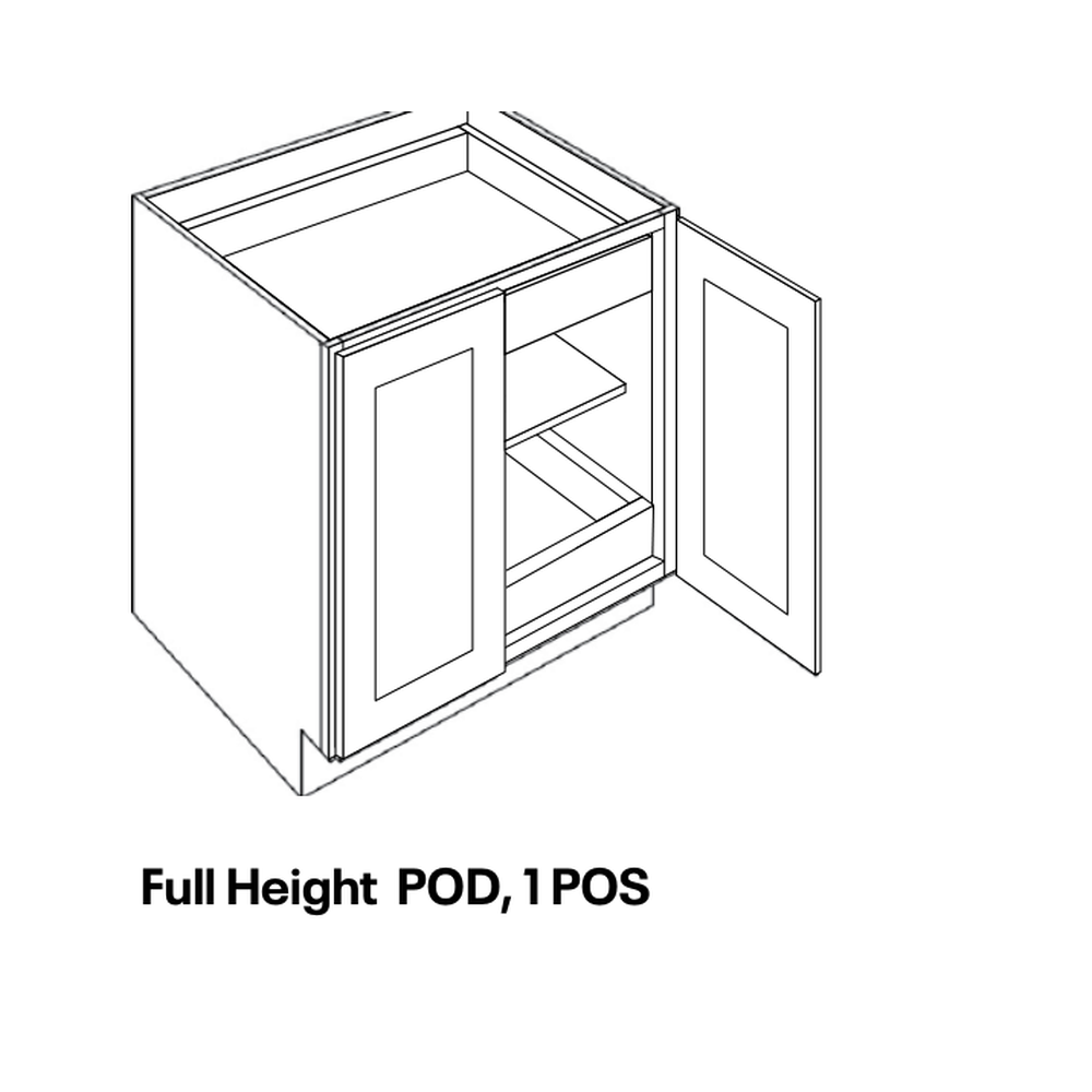 CNC Cabinetry BFH3-POS1-POD line drawing