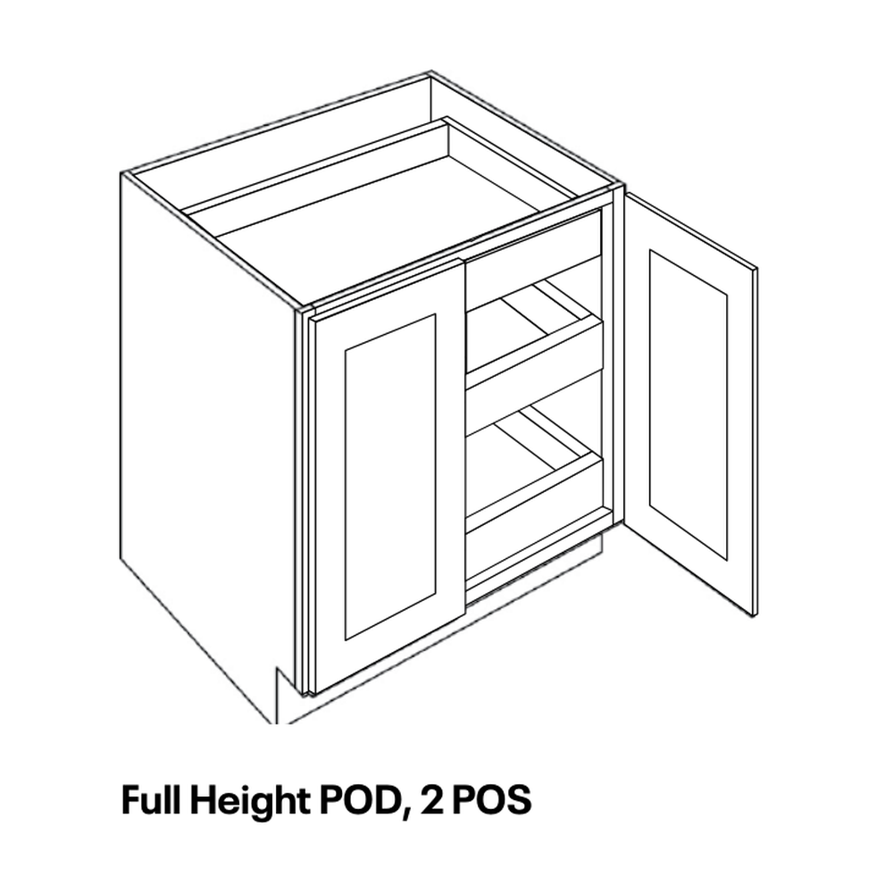 CNC Cabinetry BFH3-POS2-POD line drawing