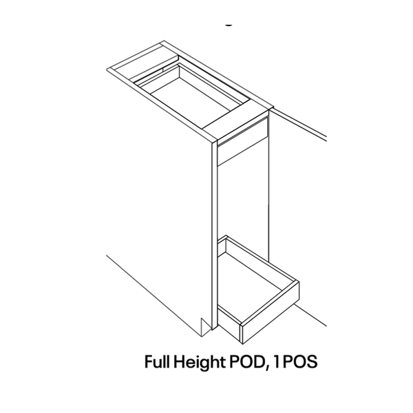 CNC Cabinetry BFH1-POS1-POD line drawing