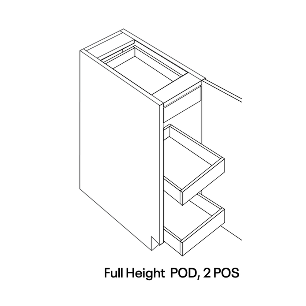 CNC Cabinetry BFH1-POS2-POD line drawing