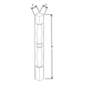 Fabuwood Allure Galaxy Mocha 3" W X 36" H X 3" D Corner Post