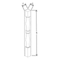 Fabuwood Allure Galaxy Seaside Pine 3" W X 36" H X 3" D Corner Post