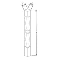 Fabuwood Allure Luna Natural Oak 3" W X 36" H X 3" D Corner Post