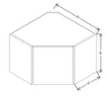 CNC Concord Elegant White 24" W X 18" H Diagonal Corner Wall Cabinet