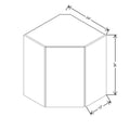 CNC Classic Broadway Silk 24" W X 30" H Diagonal Corner Wall Cabinet