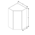 CNC Concord Richmond Stone 24" W X 42" H Diagonal Corner Wall Cabinet