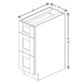 Fabuwood Allure Galaxy Biscuit 12" W X 34 1/2" H X 24" D 3 Drawer Base Cabinet