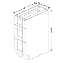Fabuwood Quest Metro Mist 12" W X 34 1/2" H X 24" D  3 Drawer Base Cabinet