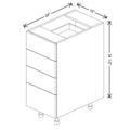 Fabuwood Illume Catalina Rosales 2 15" W X 34 1/2" H X 24" D 4 Drawer Base Cabinet