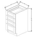 Fabuwood Allure Galaxy Biscuit 18" W X 34 1/2" H X 24" D 4 Drawer Base Cabinet