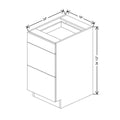CNC Classic Broadway Beach 18" W 3 Drawer Base Cabinet