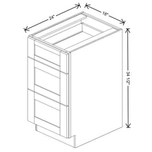 Fabuwood Quest Metro Mist 18" W X 34 1/2" H X 24" D 3 Drawer Base Cabinet