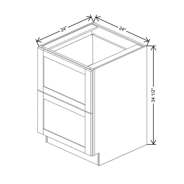 Fabuwood Allure Fusion Macadamia Beige 2 Drawer Base Cabinet