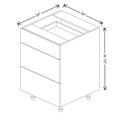 Fabuwood Illume Catalina Agua Marina 24" W X 34 1/2" H X 24" D 3 Drawer Base Cabinet