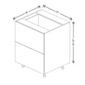 Fabuwood Illume Tuscany Woodline 1 27" W x 34 1/2" H x 24" D 2 Drawer Base Cabinet
