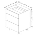 Fabuwood Illume Catalina Carbone Matte 27" W x 34 1/2" H x 24" D 3 Drawer Base Cabinet