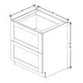 Fabuwood Allure Galaxy Mocha 30" W X 34 1/2" H X 24" D 2 Drawer Base Cabinet